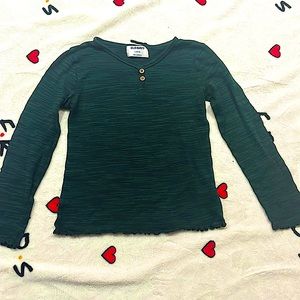 Old Navy Green Long Sleeved Shirt, 2 buttons